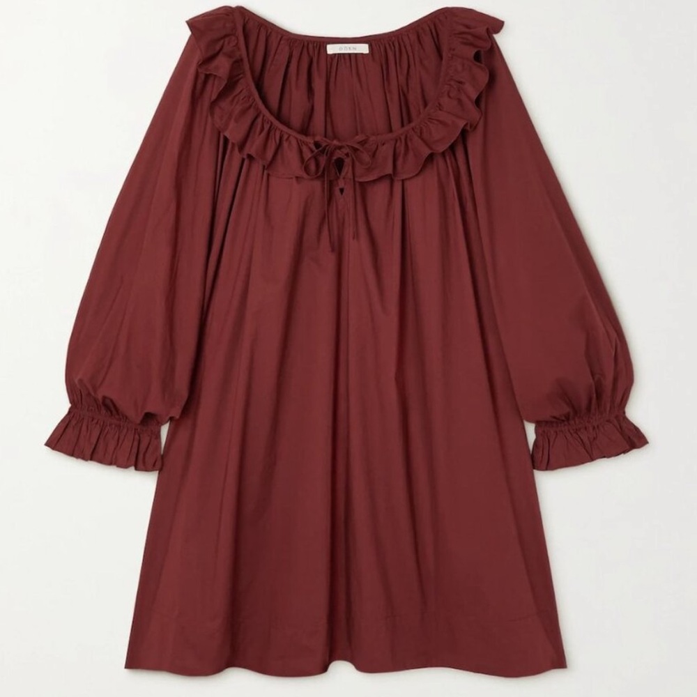 Doen jillian dress maroon xs
